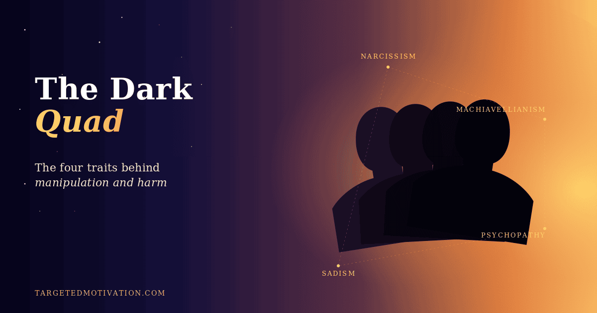 The Dark Quad- Narcissism, Machiavellianism , Psychopathy , Sadism